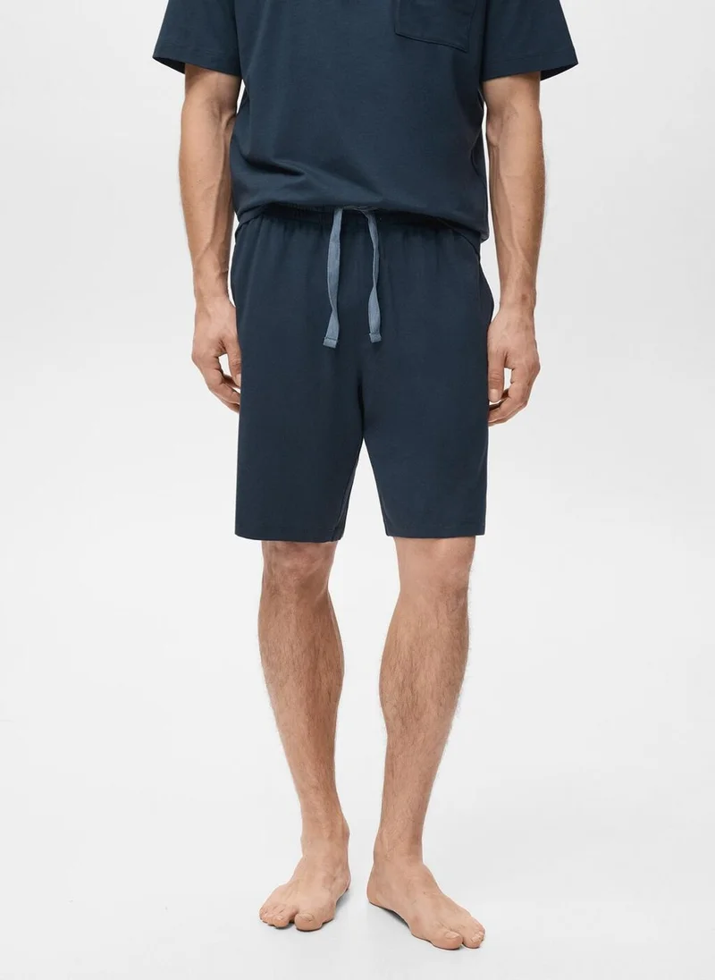 Mango Man  Cotton pyjama shorts pack for Men | Best Price UAE